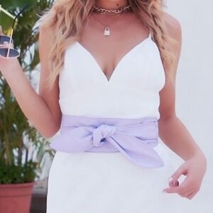 Boho Leather Waistband/ Wide Bowknot Belt